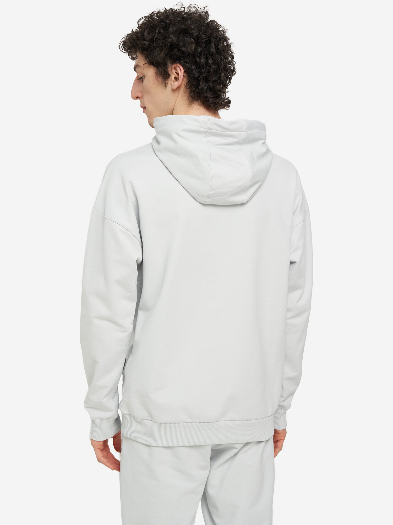 Худи Demix M D Best Basic Folded Solid Hooded Sweatshirt, размер 52, , светло-серый — фото 1