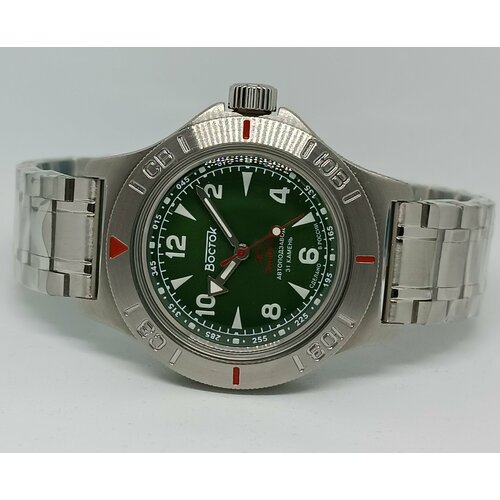 фото Наручные часы восток амфибия 2415.01/74093б, зеленый