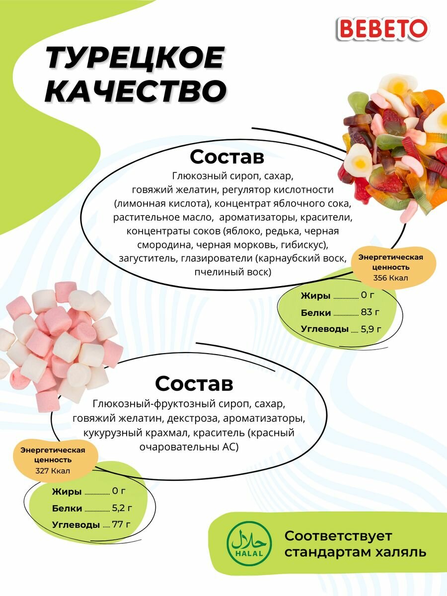 Мармелад и Маршмеллоу Турция "Pick & Mix" Bebeto, 750г. - фотография № 4