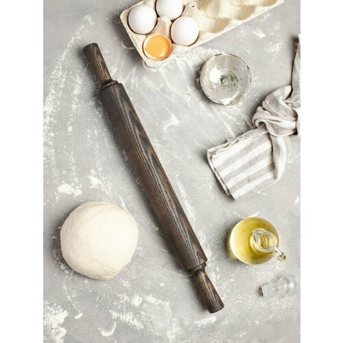 Скалка из темного ясеня для пирогов и выпечки малая