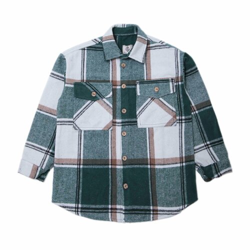 фото Рубашка bonito kids, размер 128, зеленый