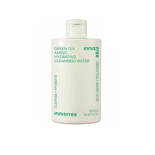 Вода очищающая для снятия макияжа и очищения кожи INNISFREE Green Tea Amino Hidrating Cleansing Water 320ml очищающая вода с экстрактом зеленого чая 3w clinic green tea clean up cleansing water 500 мл