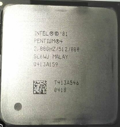 Процессор Intel Pentium 4 SL6WJ 2.8 GHz 512Kb Cache Socket 478