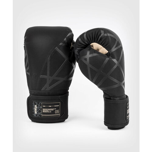 Боксерские перчатки Venum Tecmo 2.0 черные (Venum, 12 унций, Черный) 12 унций боксерские перчатки venum elite evo черные venum 12 унций черный 12 унций