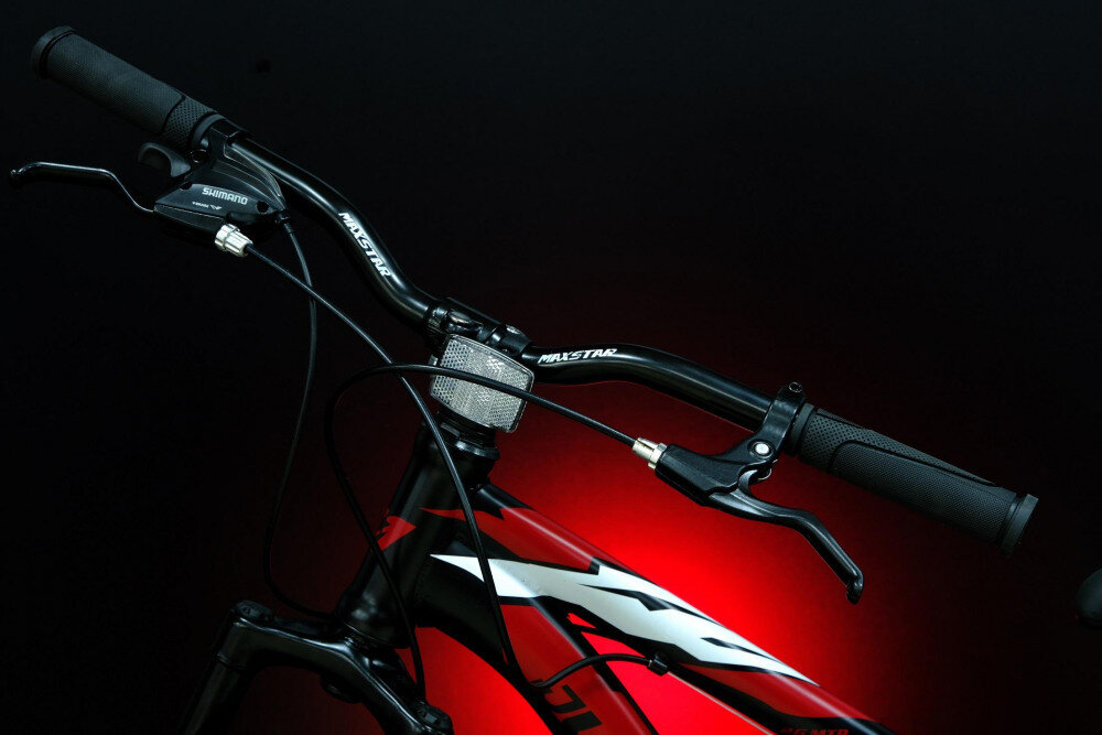 Велосипед MAXSTAR 26" JUNIOR Матовый Чёрный/Красный