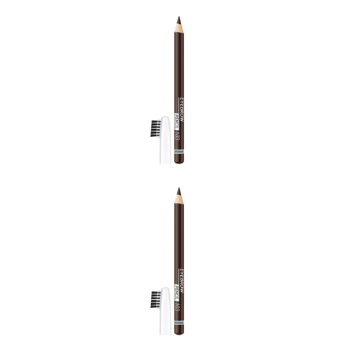 Карандаш для бровей LUXVISAGE, тон 103, Каштан, 2 уп luxvisage карандаш для бровей luxvisage eyebrow pencil тон 103 каштан