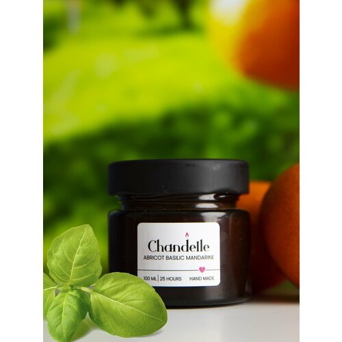 Свеча ручной работы ароматическая с деревянным фитилем в банке