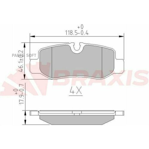 BRAXIS AA0678 Тормозные коодки