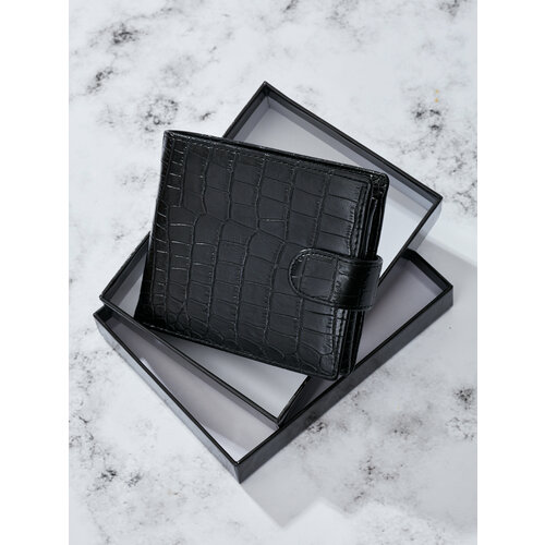 фото Кошелек , фактура под рептилию, черный marwanstore