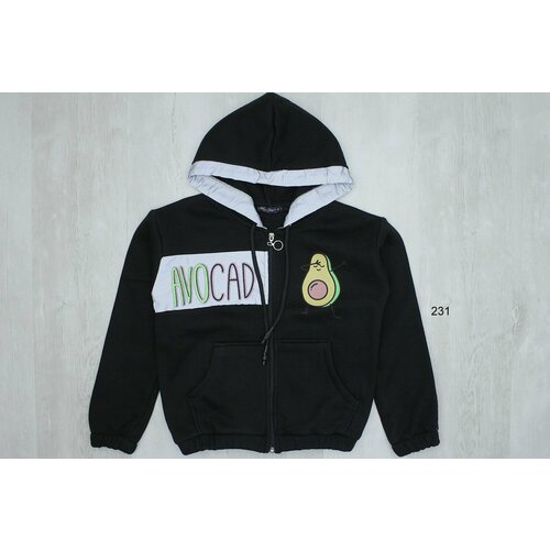 фото Толстовка , размер 12 лет, черный нет бренда