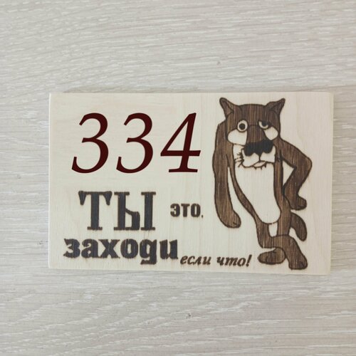 Номерок на дверь №334