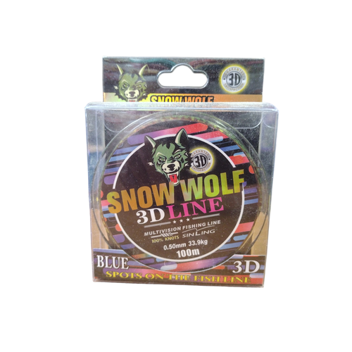 фото Леска snow wolf 3d line 0,5 мм 33,9 кг 100 м
