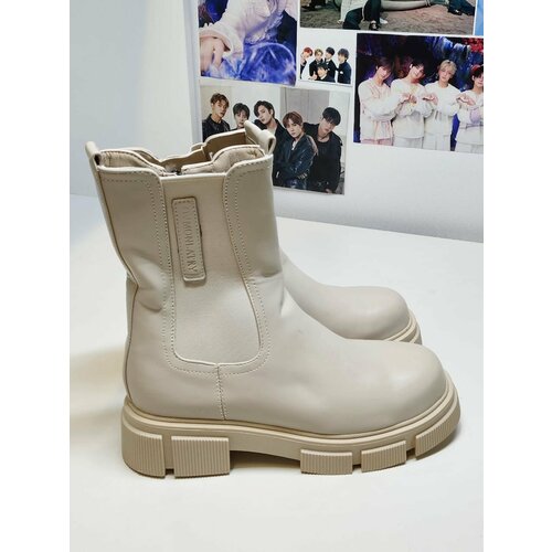 фото Ботинки , размер 40, бежевый barhatiglam