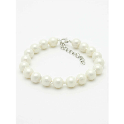 фото Браслет-цепочка камнедар, перламутр, белый