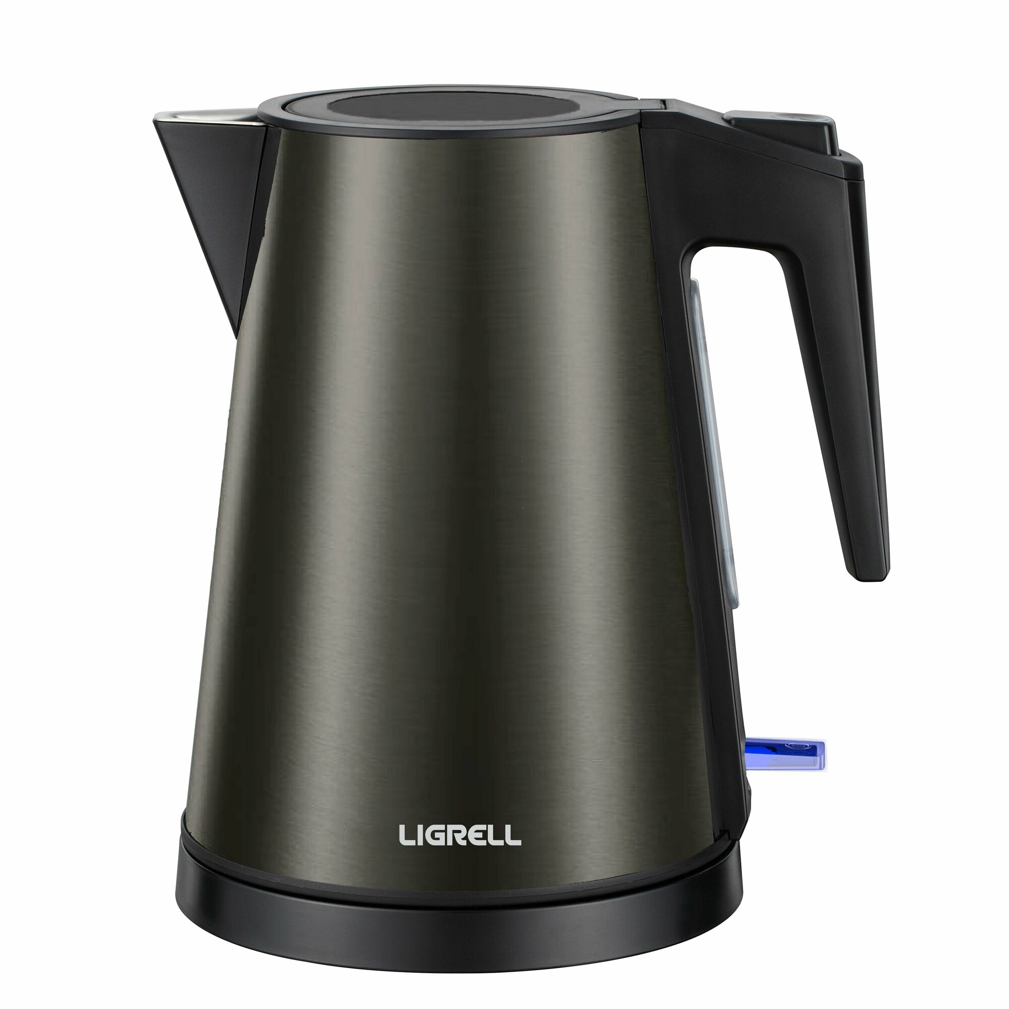 LIGRELL LEK-1222B (1.2л, пов. на 360град, тройные стенки,1200Вт, LED подсветка, черный)
