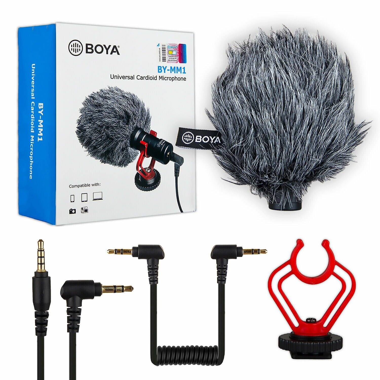 Микрофон Boya BY-MM1, накамерный, направленный, 3.5mm