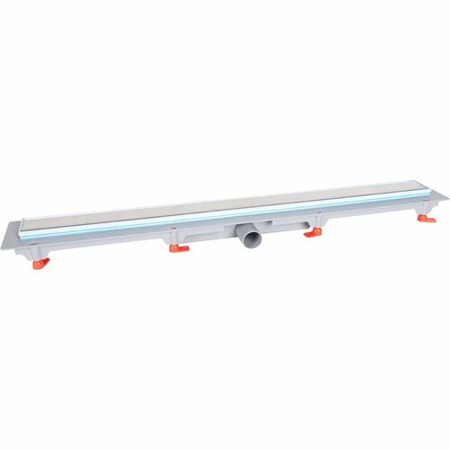 Водоотводящий жёлоб с боковым сливом D40 рамка из нержавеющей стали - глянец 850 мм KLASIK, CH 850 KN