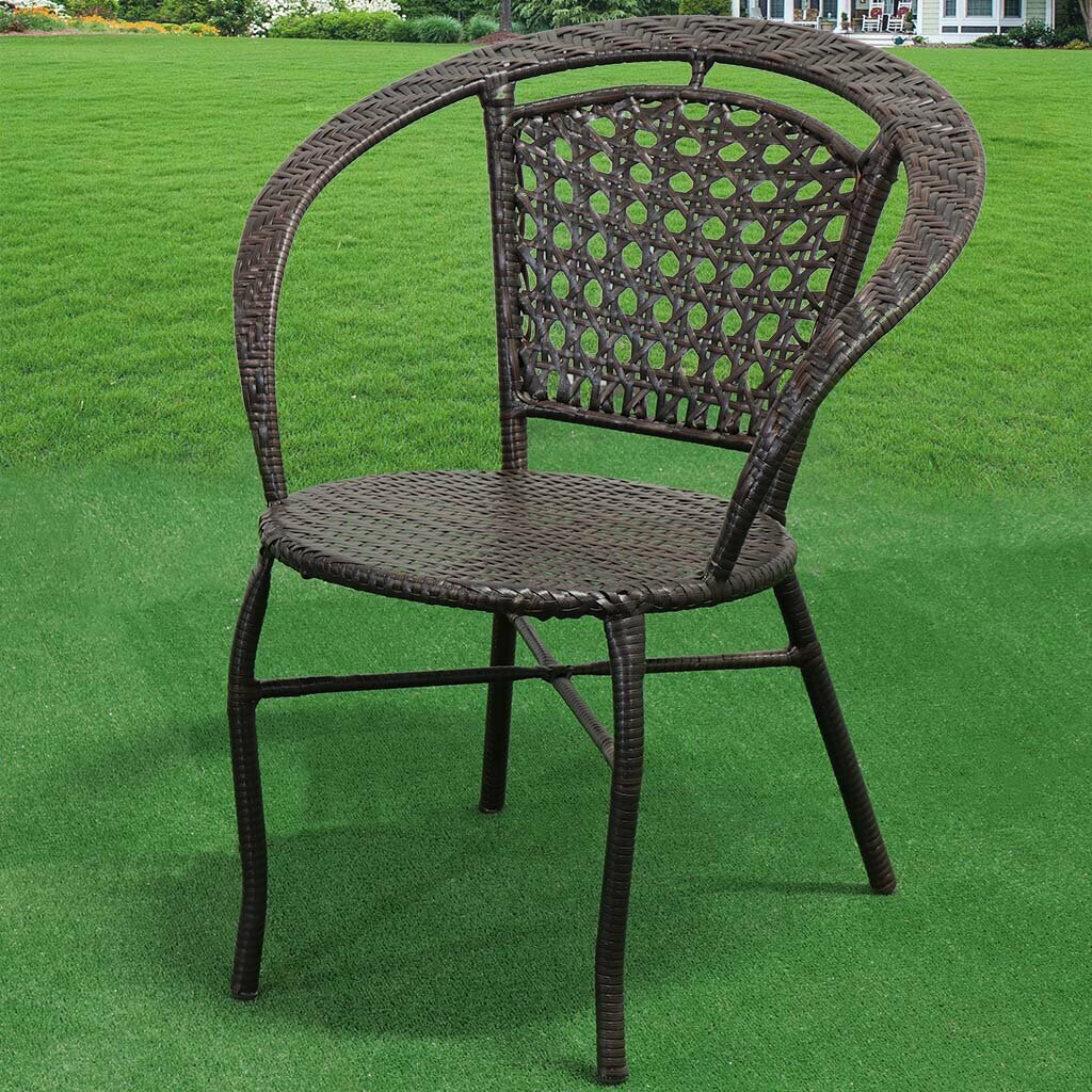 Мебель садовая Отдых, коричневая, стол, 55х55 см, 2 кресла - фотография № 2