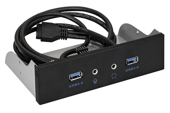 Планка USB на переднюю панель ExeGate U5H-627 525" 2*USB3.0+2*HD Audio EX289291RUS