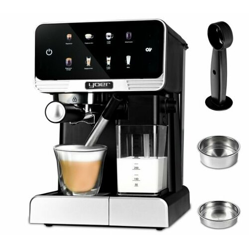 Кофемашина рожковая Yoer Creamo 1350 Вт черный 4897600₽