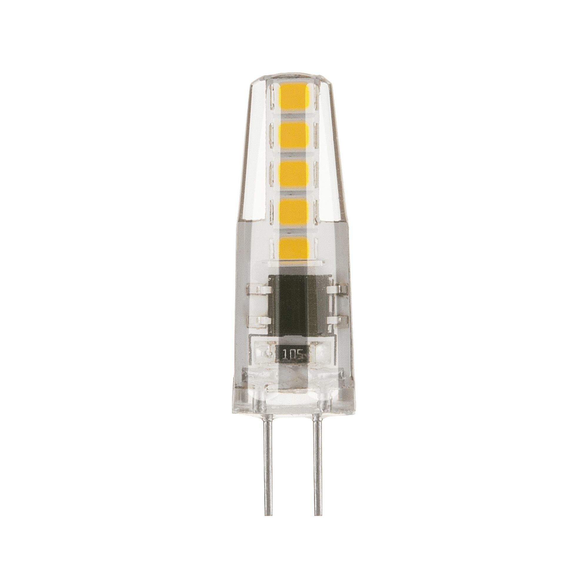 Лампа светодиодная Elektrostandard G4 220 В 3 Вт капсула прозрачная 270 лм теплый желтый свет - фото №2