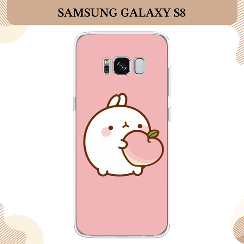 Силиконовый чехол Кролик с персиком на Samsung Galaxy S8 / Самсунг Галакси S8