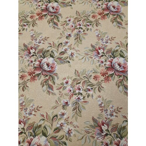 Ткань гобелен Акварельные Пионы с хлопком
