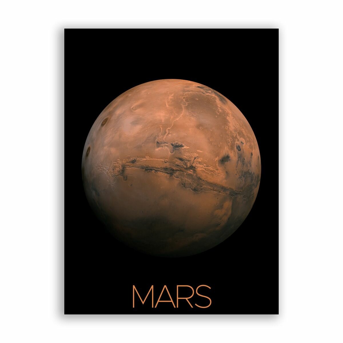 Постер плакат на бумаге / NASA (Коллекция Постеров) - Mars / Марс / Размер 80 x 106 см