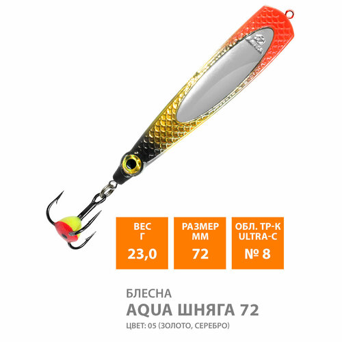 фото Блесна для рыбалки зимняя шняга 72mm 23g цвет 05 aqua