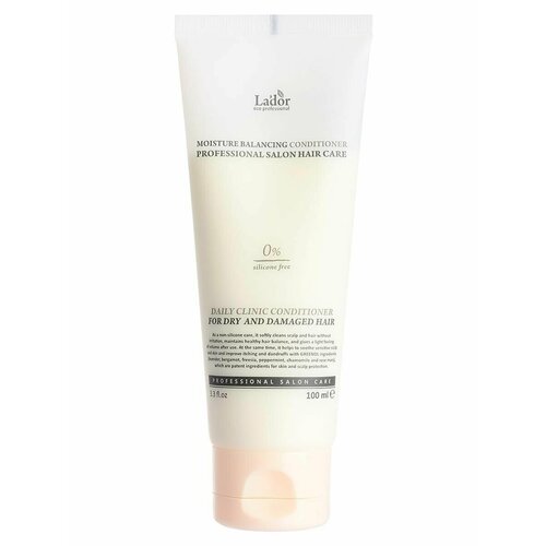 Бессиликоновый увлажняющий кондиционер Moisture Balancing Conditioner 100 мл, La'dor,