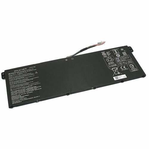 аккумулятор ac14b7k для ноутбука acer aspire swift 3 sf3 15 28v 3320mah черный Аккумуляторная батарея для ноутбука Acer Aspire Swift 3 SF3 (AC14B7K) 15.28V 3320mAh черная, код 074282