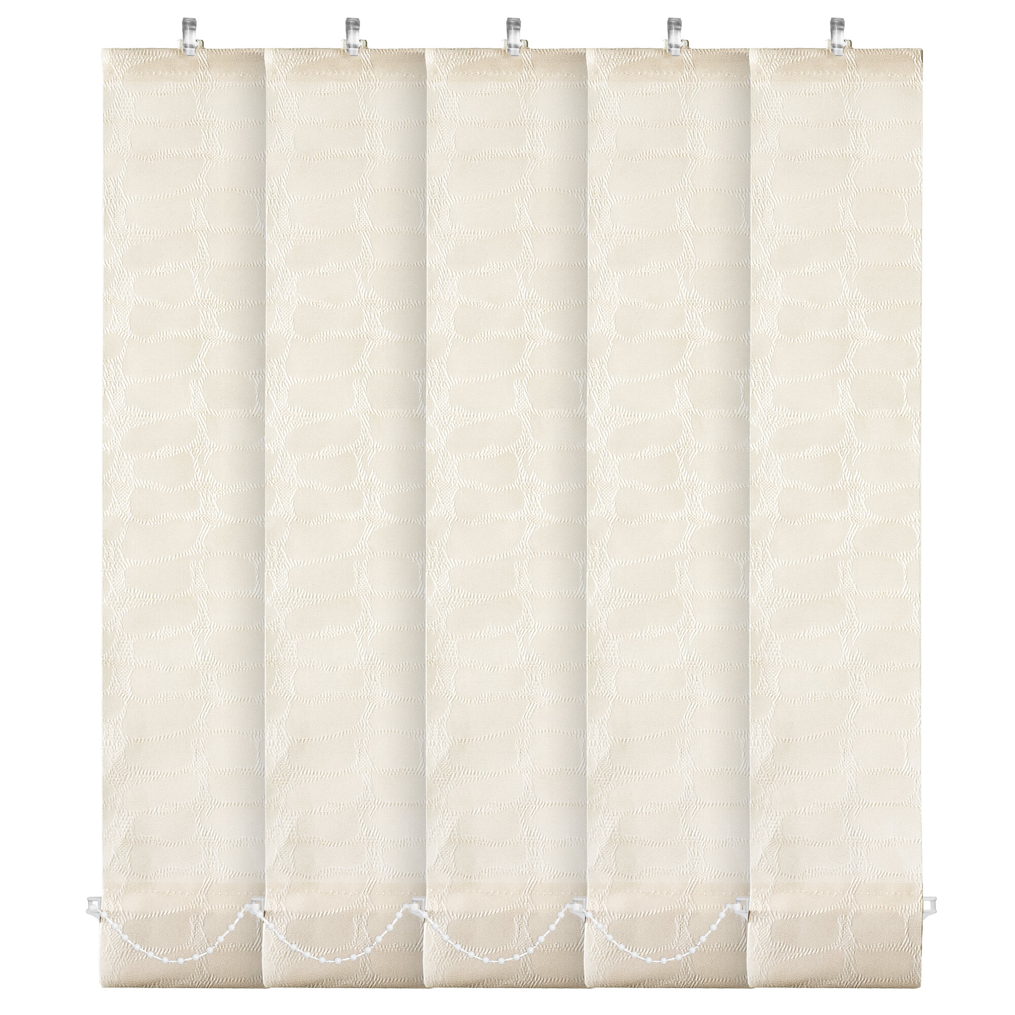 Ламели для вертикальных жалюзи 5шт Лаура бежевый Длина 180 см