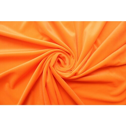 Ткань Мех искусственный коротковорсовый ярко-оранжевый, ш152см, 0,5 м