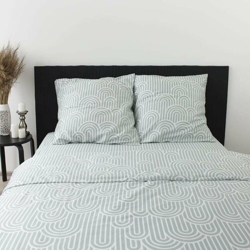 Постельное белье Евро из 100% хлопка Арки, наволочки 70х70