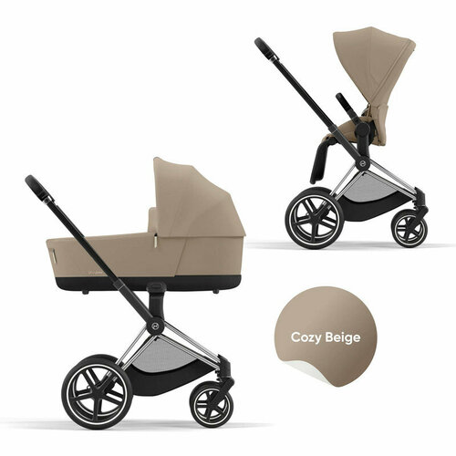 Cybex Priam IV Коляска 2 в 1, шасси IV Chrome Black/Cozy Beige