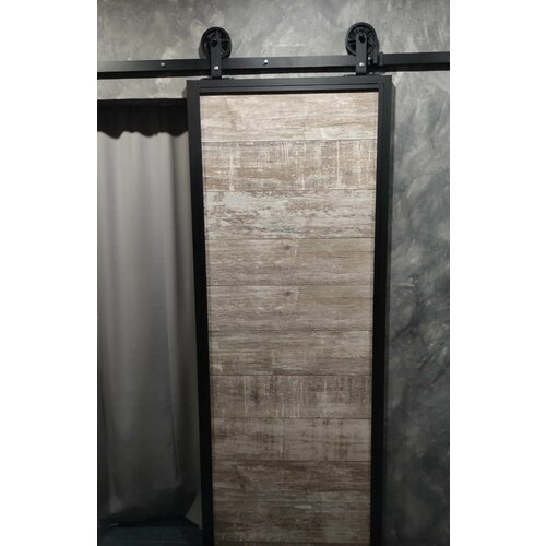 Амбарный механизм для раздвижной двери до 750 мм. Трек 1.5 метра. Колесо верхнее.