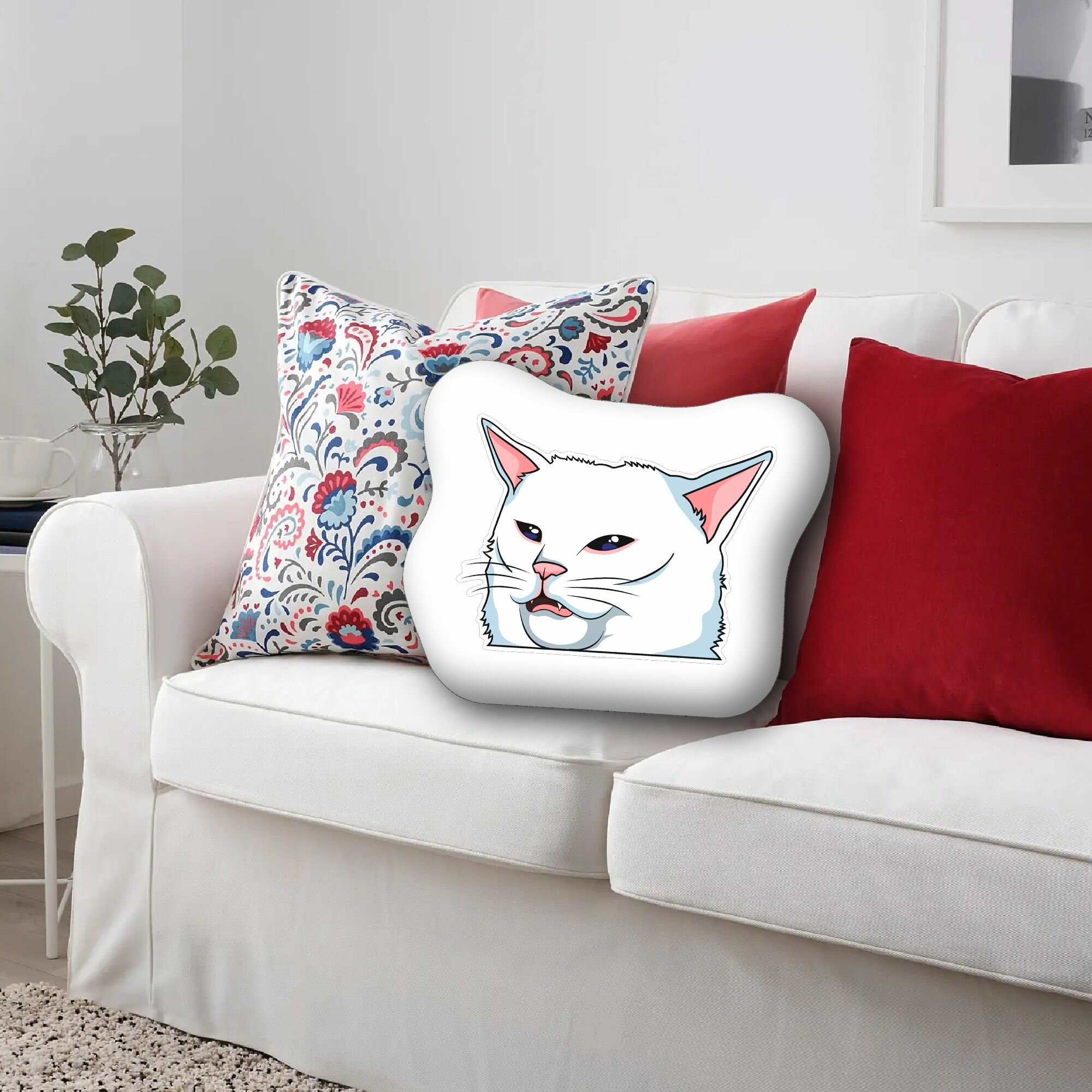 Декоративная подушка- кот