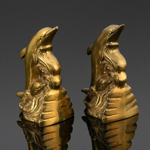 Букенды держатели для книг Дельфины металл формовка Западная Европа 1970-1990 гг 36920₽