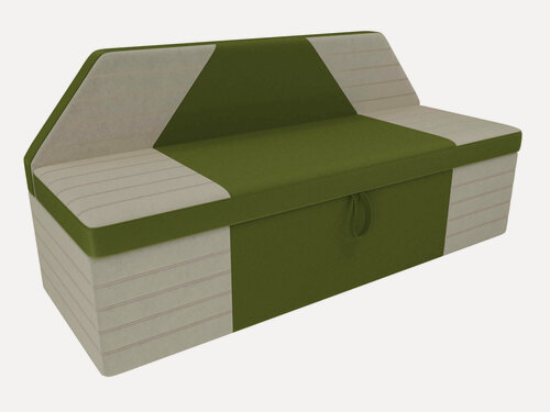 Изображение товара Artum Кухонный прямой диван Дуглас вельвет зеленый бежевый