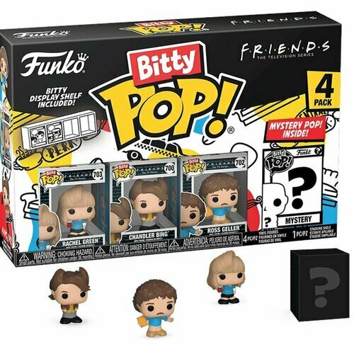 Набор фигурок Funko Bitty POP: Friends - 80's Rachel, 4 шт фигурка funko bitty pop friends s3 monica geller ross geller chandler bing mystery 1 of 4 4pk 73050