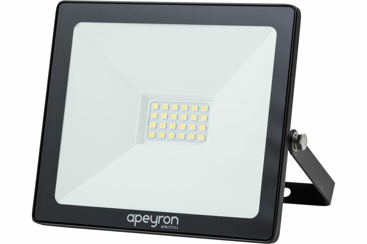 Apeyron Светодиодный прожектор LED 30Вт, 6500К, 2400 лм, IP65, smd, 141х121х25мм, черный / 05-39