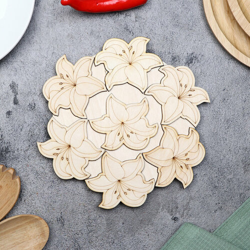 Подставка под горячее Лилии D20 см можжевельник 588₽