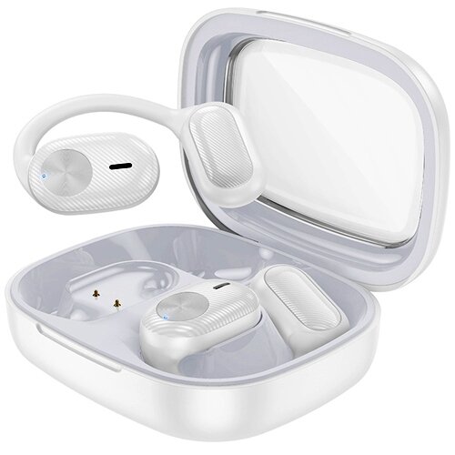 Bluetooth наушники вкладыши с микрофоном Borofone BW42 TWS White, беспроводная гарнитура, белая