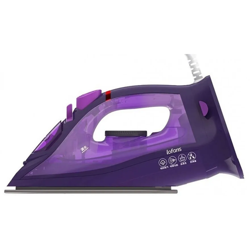 geepas 2200w ceramic steam iron adjustable temp control non sticky soleplate drysteamburst of steamvertical steam function steam boost gsi2402 Паровой утюг Lofans Langfi Cordless Steam Iron (Purple/Фиолетовый) RU