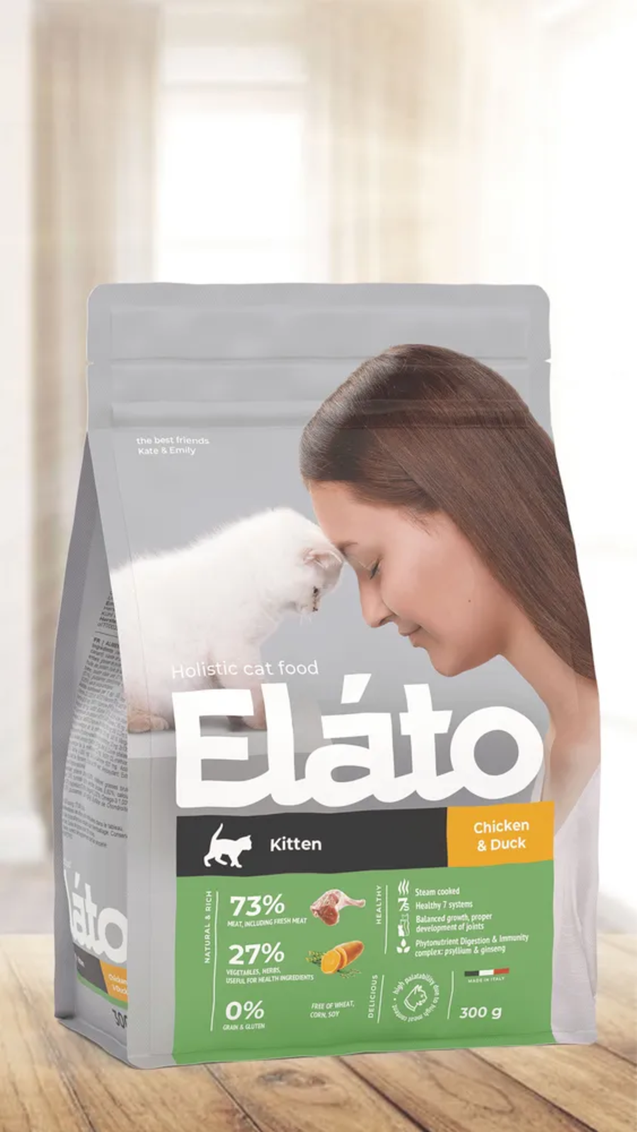 Elato Holistic сухой корм для котят Курица и Утка 300г