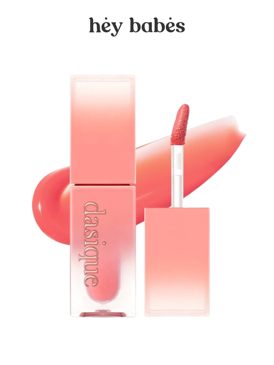 Увлажняющий сияющий тинт для губ в оттенке дынного щербета Dasique Juicy Dewy Tint #02 Melon Sherbet