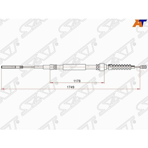 Трос ручного тормоза VOLKSWAGEN PASSAT III/IV 91-96