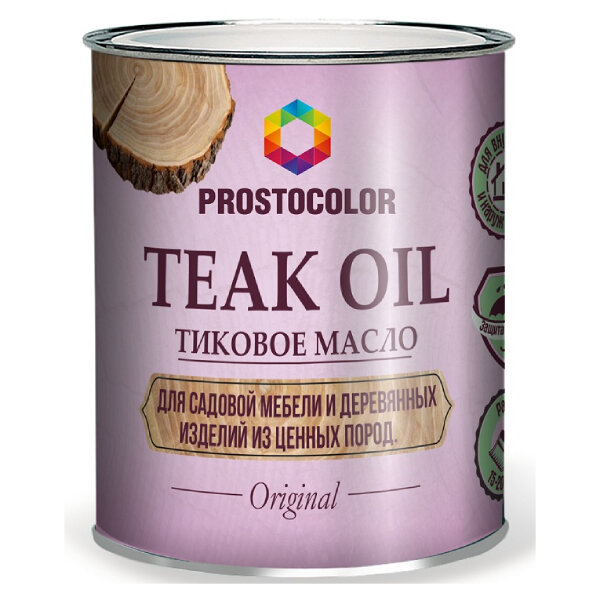 фото Масло тиковое Prostocolor Teak Oil, Бесцветный, 0,75л
