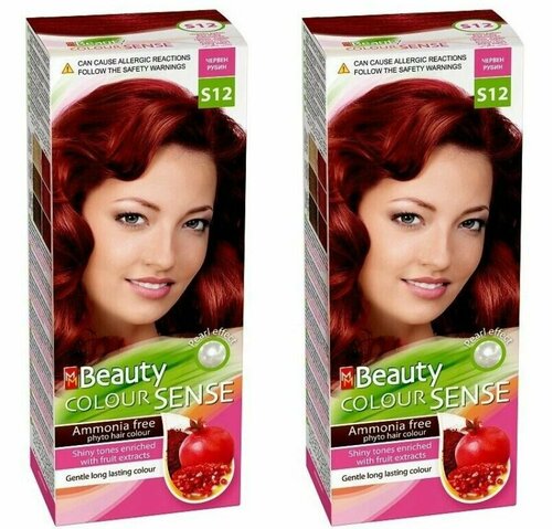 MISS MAGIC Краска для волос, MM Beauty Color Sense, тон S12 Красный рубин, 2 шт
