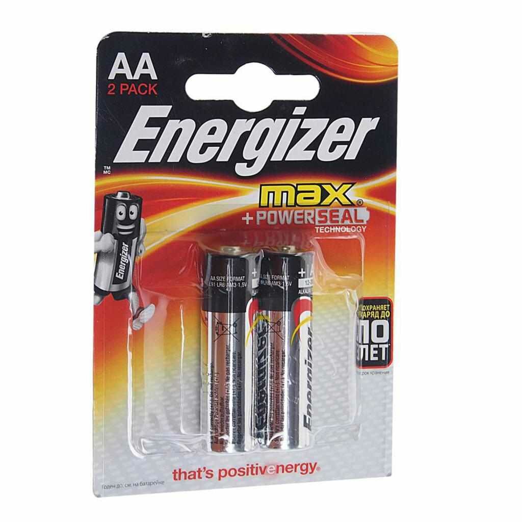 Батарейка AA LR6 1.5V блистер (2шт.) Alkaline, EN-LR6бл, ENERGIZER